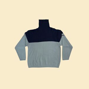 90s/Y2K turtleneck XL sweater, vintage NorthPeak dual-tone pullover sweatshirt